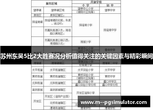 苏州东吴5比2大胜赛况分析值得关注的关键因素与精彩瞬间